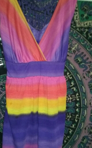 Rainbow Crochet Back Tank & Red Ribbed Tank Bundle - Picture 4 of 8